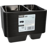 STARPAK Einweg-Menüschalen 1,205 l schwarz von STARPAK