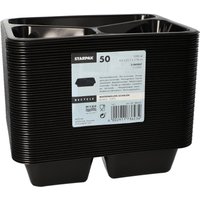 STARPAK Einweg-Menüschalen 1,095 l schwarz von STARPAK
