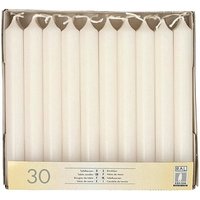 30 STARPAK Kerzen weiß von STARPAK