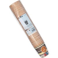 STARPAK Einweg-Kaffeebecher 8 cm 0,2 l weiß, rot, gelb, grau von STARPAK