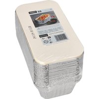 STARPAK Aluschalen mit Deckel 1000 ml silber von STARPAK