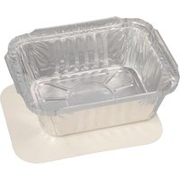 STARPAK Aluschalen mit Deckel 500 ml silber von STARPAK