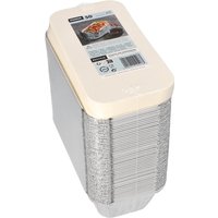 STARPAK Aluschalen mit Deckel 700 ml silber von STARPAK