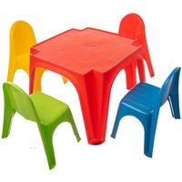 Kinder Möbelset Tisch mit 4 Stühlen Spieltisch- & Stuhl-Sets - Starplast von STARPLAST