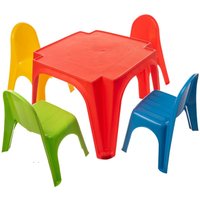 Starplast - Kinder Möbelset Tisch mit 4 Stühlen Spieltisch- & Stuhl-Sets von STARPLAST