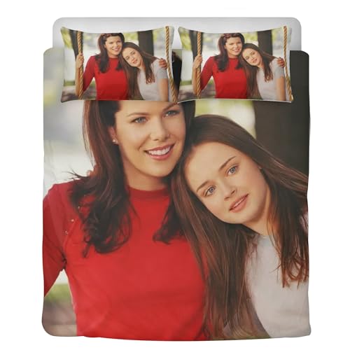 STARSAY Gilmore Girls Bettwäsche 135x200 3D Drucken Bettwäsche-Sets,Mit Reißverschluss Bettbezüge + 2 Kissenbezug Kinder Tochter Geschenke (Fanartikel) von STARSAY