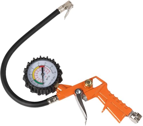 Manometer mit Reifenfüllpistole — maximaler Druck 16 bar/220 PSI, 33 cm Schlauch und Universal-Schnellanschluss Manometer mit Reifenfüllpistole — maximaler Druck 16 bar/220 PSI, 33 cm Schlauch und Universal-Schnellanschluss von START