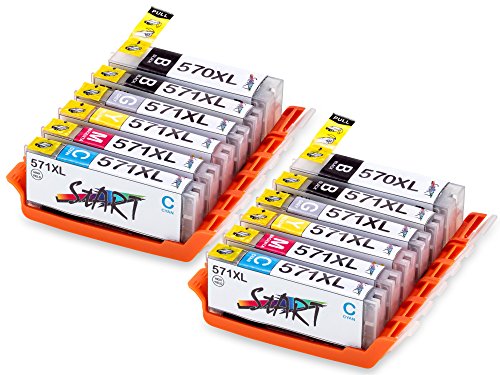 START - 12 kompatible Tintenpatronen als Ersatz für Canon PGI-570 PGBK XL. CLI-571BK XL. CLI-571C XL. CLI-571M XL. CLI-571Y XL. CLI-571GY XL START - 12 kompatible Tintenpatronen als Ersatz für Canon PGI-570 PGBK XL. CLI-571BK XL. CLI-571C XL. CLI-571M XL. CLI-571Y XL. CLI-571GY XL von START