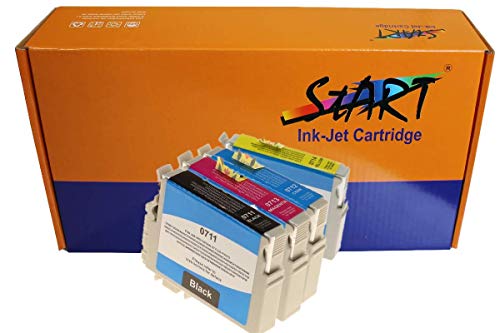 START - 4 kompatible Tintenpatronen als Ersatz für Epson T0711. T0712. T0713. T0714 START - 4 kompatible Tintenpatronen als Ersatz für Epson T0711. T0712. T0713. T0714 von START