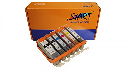 START - 6 kompatible Tintenpatronen als Ersatz für Canon PGI-580 PGBK XXL Blac. CLI-581BK XXL Photo-Black. CLI-581C XXL Cyan. CLI-581M XXL Magenta. CLI-581Y XXL Yellow. CLI-581PB XXL Photo-Blue von START