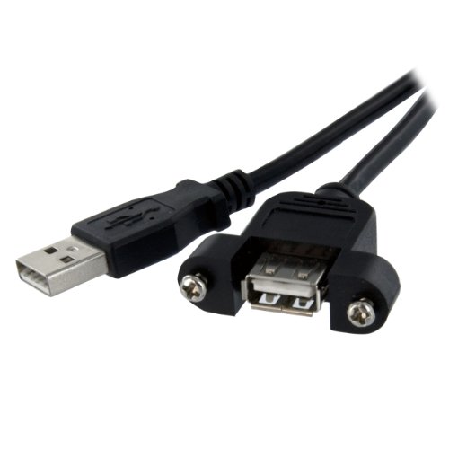 StarTech.com 30cm USB A auf A Blendenmontage Kabel, Bu/St von StarTech