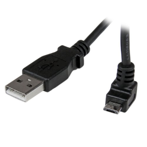 StarTech.com 2m USB 2.0 A auf Micro B Kabel aufwärtsgewinkelt - Schwarz - USB A / Micro B Datenkabel / Anschlusskabel, 2m / 6 ft von STARTECH.COM