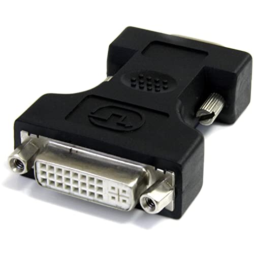 StarTech.com DVI auf VGA Monitor Adapter - DVI-I (Buchse) (29 pin) - VGA (Stecker) (15 pin) - Monitor Konverter - Stecker schwarz von StarTech