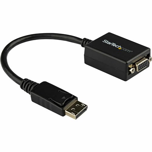 StarTech.com DisplayPort auf VGA Adapter - Aktiver DP auf VGA Konverter - 1080p Video - DisplayPort zertifiziert - DP/DP++ Quelle auf VGA Monitor Adapter Dongle - Einrastender DP Stecker (DP2VGA2) von StarTech.com