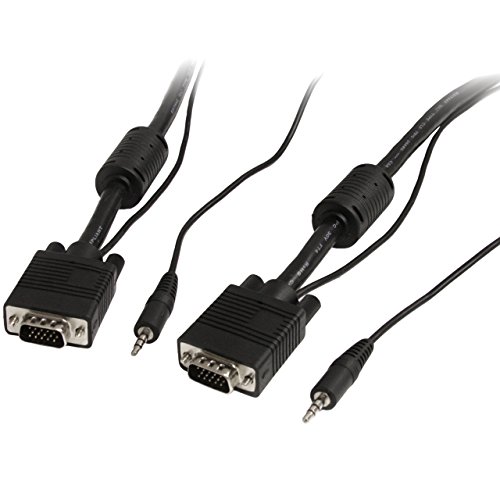 StarTech.com 5 m Monitor VGA Koaxial Videokabel mit Audio für hohe Auflösung - HD15 Stecker/Stecker von StarTech