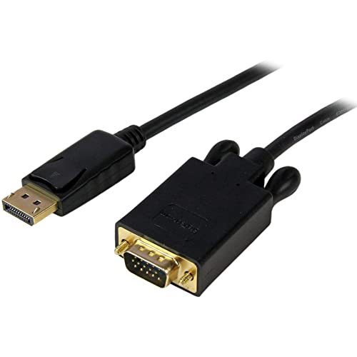 Startech.com 3 m DisplayPort-auf-VGA-Kabel – DisplayPort kabel VGA - DisplayPort VGA konverter 1920 x 1200 – DisplayPort 1.2 kabel - DisplayPort-auf-VGA-Adapterkabel - Schwarz (DP2VGAMM10B) von StarTech.com