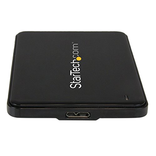 StarTech.com 2,5" USB 3.0 Externe SATA Festplattengehäuse mit USAP für 7 mm SATA III SSD / HDD - 2,5" Gehäuse für Solid State Disks(SSD) - SATA 6 Gbit/s - Schwarz (S2510BPU337) von StarTech