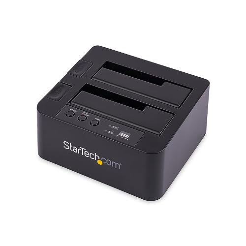 StarTech.com Dual-Bay Festplatten-Kopierer, Selbständiger USB 3.0 (5 Gbit/s) / eSATA auf 2.5/3.5" SATA III HDD/SSD Cloner/Kopierer, Festplatten Dockingstation, Festplatten Kopierer (SDOCK2U33RE) von StarTech.com