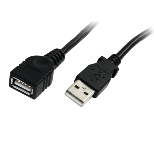 StarTech.com 1,8m USB 2.0 A Verlängerungskabel, Stecker / Buchse, USB Verlängerung, Schwarz von STARTECH.COM