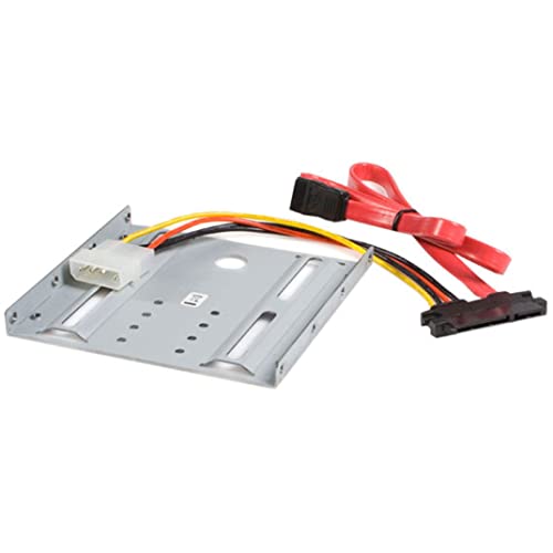 StarTech.com Adapter Bracket für 2,5 (6.4cm) auf 3,5 (8,9cm) HDD - SATA / SSD Festplatten Einbaurahmen für 3.5 Zoll Schacht von StarTech.com