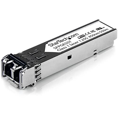 StarTech.com Cisco kompatibles Gigabit SFP Transceiver Modul MM LC - Mini-GBIC bis 550m - Glasfaser Transciever DDM 850nm - 1000Base-SX StarTech.com Cisco kompatibles Gigabit SFP Transceiver Modul MM LC - Mini-GBIC bis 550m - Glasfaser Transciever DDM 850nm - 1000Base-SX von StarTech.com