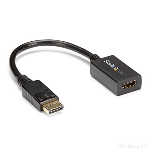 StarTech.com DisplayPort auf HDMI Adapter - passiver DP zu HDMI Video Konverter - 1080p - VESA Zertifiziert - DP auf HDMI Monitor/Display/Projektor Adapter Dongle - Einrastender DP Stecker (DP2HDMI2) von STARTECH.COM