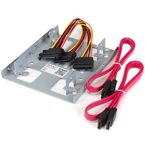 StarTech.com Dual 2,5" SATA Festplatten auf 3,5" Einbauschacht Halterung - 2-fach HDD/SSD Halterung mit SATA Strom- und Datenkabel StarTech.com Dual 2,5" SATA Festplatten auf 3,5" Einbauschacht Halterung - 2-fach HDD/SSD Halterung mit SATA Strom- und Datenkabel von StarTech.com