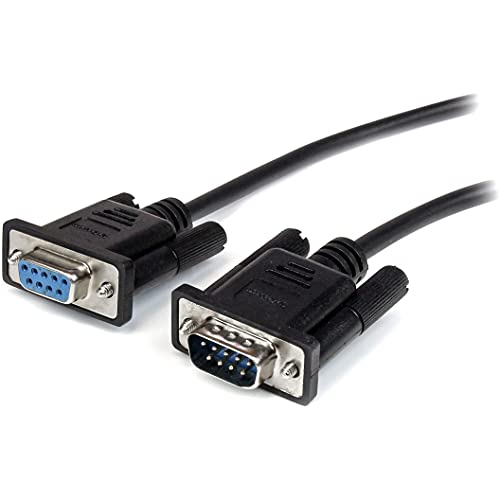 StarTech.com 1m DB9 Seriell RS232 Verlängerungskabel - RS 232 DB-9 Kabel Verlängerung- DB 9 (Stecker) RS-232 (Buchse) Schwarz von StarTech.com