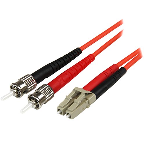 StarTech.com Multimode LC auf ST Glasfaserkabel 10m, LWL / Glasfaser 50/125µ Duplex Patchkabel, Netzwerkkabel LC, ST Orange von StarTech.com