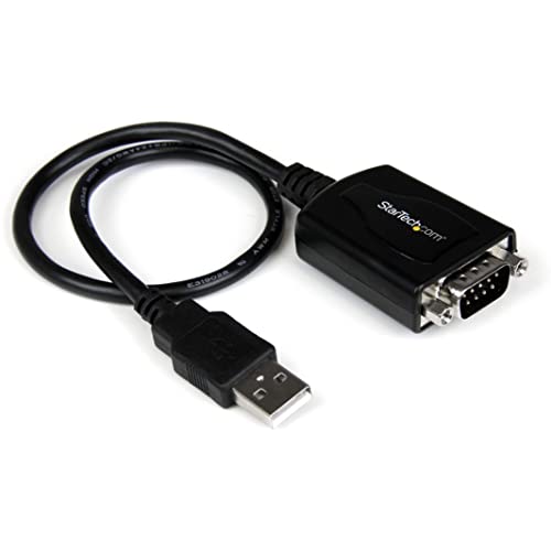StarTech.com USB 2.0 auf Seriell Adapter - USB zu RS232 / DB9 Schnittstellen Konverter (COM) - Stecker / Stecker 0,3m von STARTECH.COM