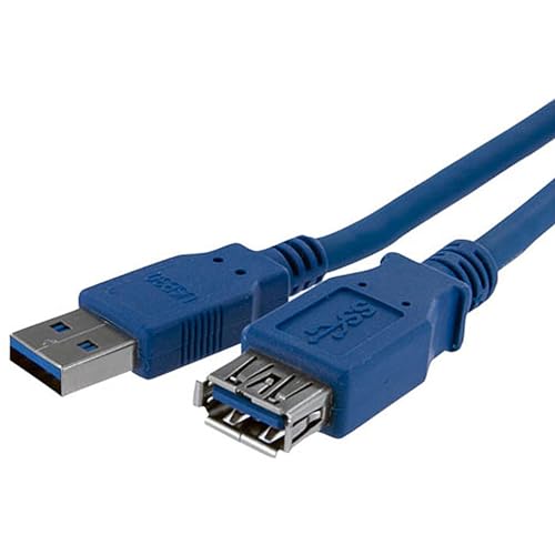 StarTech.com 1 m SuperSpeed USB 3.0 Verlängerungskabel, USB 3 Typ-A Kabel Verlängerung, Stecker/ Buchse, Blau von STARTECH.COM