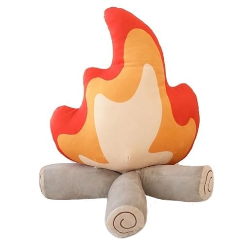 Lagerfeuer Plüschtier, Künstliches Feuer Brennholz Simulation Lagerfeuer-Kissen Plüsch Weich Gefüllt Geschenk for Jungen Mädchen Erwachsene Camping Zimmer Dekoration (Size : 30X27CM) von STARTONYOU