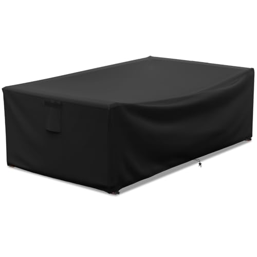 STARTWO Abdeckung für Terrassenmöbel, wasserdicht, für Couchtisch, strapazierfähig, langlebig, rechteckig, für den Außenbereich, passend für bis zu 122 x 71 x 33 cm, Schwarz STARTWO Abdeckung für Terrassenmöbel, wasserdicht, für Couchtisch, strapazierfähig, langlebig, rechteckig, für den Außenbereich, passend für bis zu 122 x 71 x 33 cm, Schwarz von STARTWO