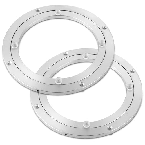 STARVAST 2 Stück Robuster Drehteller Aus Aluminiumlegierung,Außendurchmesser 20 cm Drehbares Kugellager,Drehbeschlag Drehgelenk Für Restaurant Kuchen Dekorationen TV Rack von STARVAST