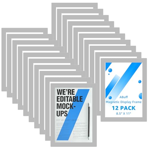 STARVAST 20 Stück Magnetrahmen A4，240x320MM Magnet Bilderrahmen，Silber Magnetrahmen Magnetische Bilderrahmen für Dokumente, Poster und Mehr im Din A4 Format von STARVAST