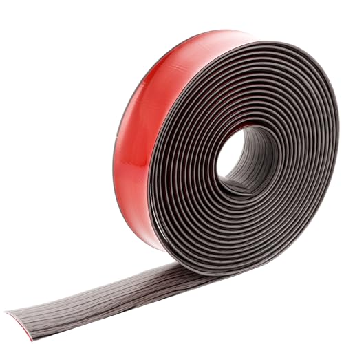 STARVAST 6M x 5cm Übergangsprofil Selbstklebend Vinyl Wasserdicht Selbstklebend Übergangsschiene, Holzmaserung Übergangsleiste für Verbindenvon Bodenlücken Teppichschwellenübergang Fliesenboden, Grau von STARVAST