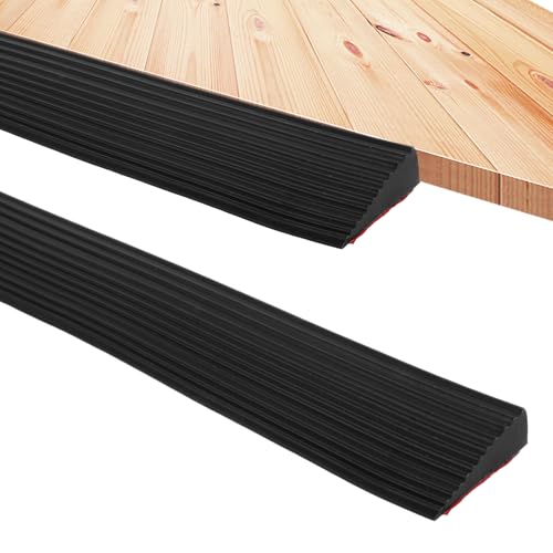STARVAST Türschwellenrampe, 100x5.5x1.6CM Rampe Türschwelle, PVC Rampe Saugroboter, rutschfeste Oberfläche, Gummirampe Auffahrrampe Schwellenrampe für Saugroboter, Rollstuhl, Rollator oder e Scooter von STARVAST