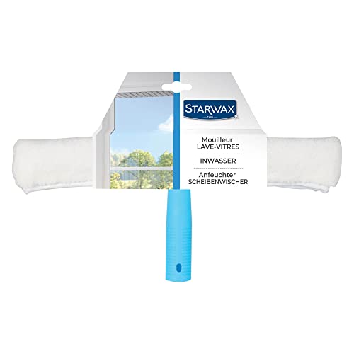 STARWAX - Fensterwischer mit Mikrofaserbezug - Entfernt Flecken - Löst Verschmutzungen - Große Breite - 100 % Polyester - 37 x 6,9 cm von STARWAX
