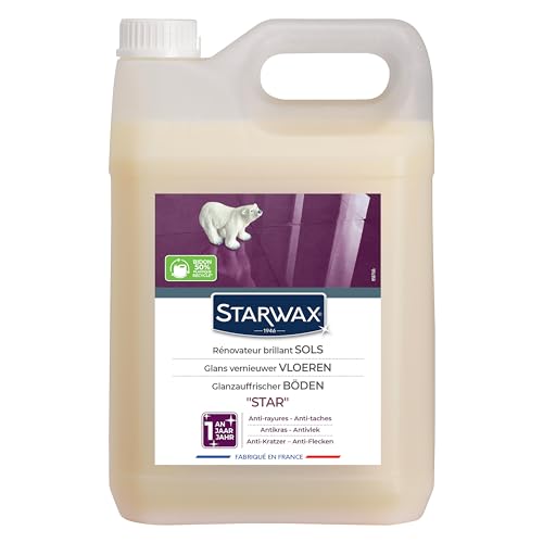 STARWAX - Glanzauffrischer Innenböden - Reinigt und schützt vor Kratzern und Flecken - Langanhaltend - Rutschfest - - 5 l - 5 x 30 m² von STARWAX