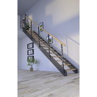 STARWOOD Systemtreppe »Kos«, Metall, 14 Stufen, max. Geschosshöhe 300 cm - braun von STARWOOD