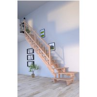 STARWOOD Systemtreppe »Lindos«, Buchenholz, 13 Stufen, max. Geschosshöhe 300 cm - braun von STARWOOD