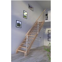 STARWOOD Systemtreppe »Mykonos«, Buchenholz, 13 Stufen, max. Geschosshöhe 280 cm - braun von STARWOOD