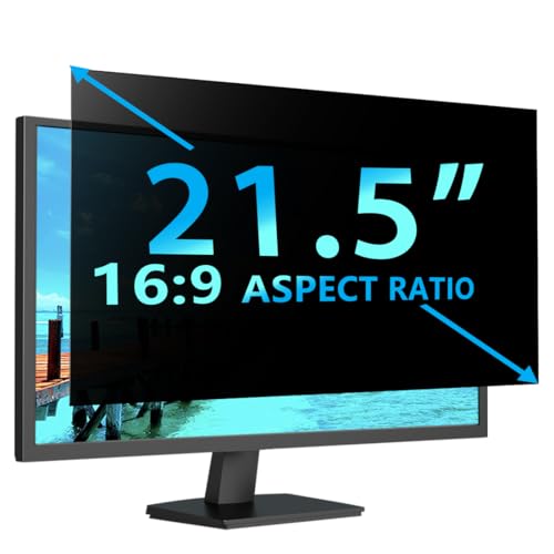 STARY Computer Sichtschutz 21,5 Zoll für Breitbild 16:9 Monitor und Laptop - Blendfrei - Anti-Kratzer Schutzfolie - Datenschutzschild [1 Pack] von STARY