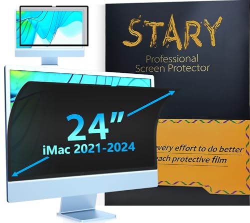 STARY Computer Sichtschutzfilter für iMac 24 Zoll 2021-2024 (M1) - abnehmbar blendfrei, kratzfest, blaues Licht, blockierend, Sichtschutz für iMac 24 zoll für Vertraulichkeit der Daten von STARY