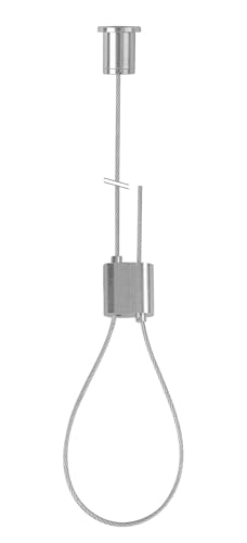 STAS-Aufhängeset mit verstellbarem Schlaufenmacher und Deckenhalterung (5 Stück - 200cm) von STAS Picture Hanging Systems