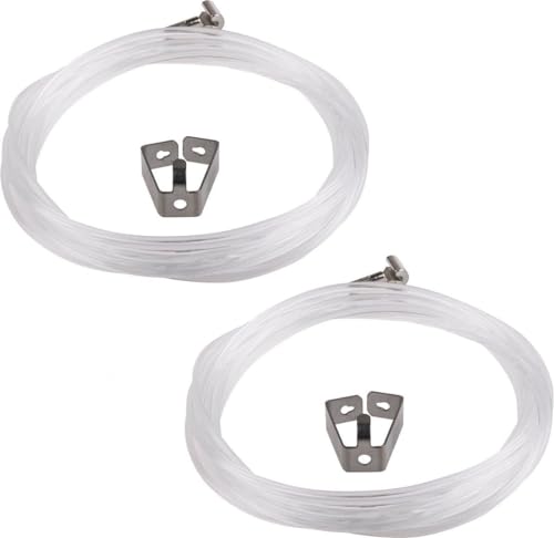 STAS Aufhängesystem Cobra + Perlonseil + Smartspring – Aufhänger für Bilder/Bilderrahmen/Bilderhaken – Ohne Bohren – 250 cm (2er Set) von STAS Picture Hanging Systems