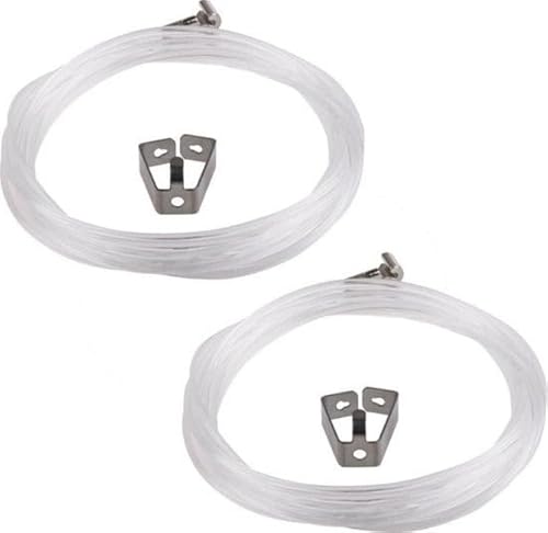 STAS Aufhängesystem Cobra + Perlonseil + Smartspring - Aufhänger für Bilder/Bilderrahmen/Bilderhaken - Ohne Bohren - 200 cm (2er Set) von STAS Picture Hanging Systems