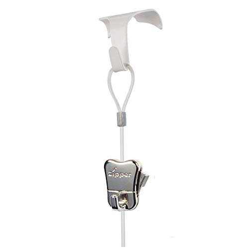STAS Zierleiste Haken + Perlonseil mit Schlaufe 149,9 cm + Reißverschluss Haken von STAS Picture Hanging Systems