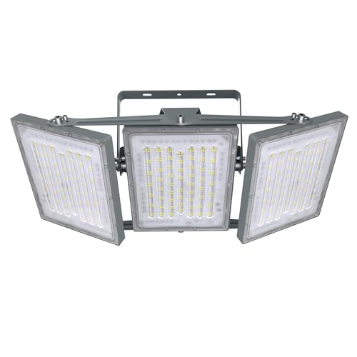 450W LED Flutlicht Außen, 40500LM Superhell LED strahler außen, IP65 Wasserfest, 5000K Tageslicht Außenstrahler, 3 Flutlicht mit verstellbarem Kopf unter, für Garage, Scheune, Patio, Hof. von STASUN