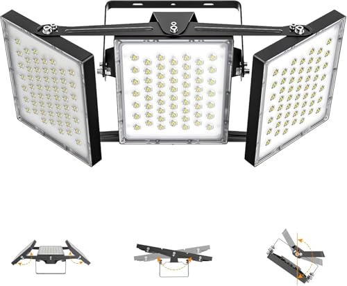 STASUN Ultra Series LED-Flutlicht für den Außenbereich, 300W 45000lm Superhelle Sicherheitsbeleuchtung, 5000K Tageslichtweiß, IP66 Wasserdichtes einstellbares Außenflutlicht für Hof, Straße, Stadion von STASUN